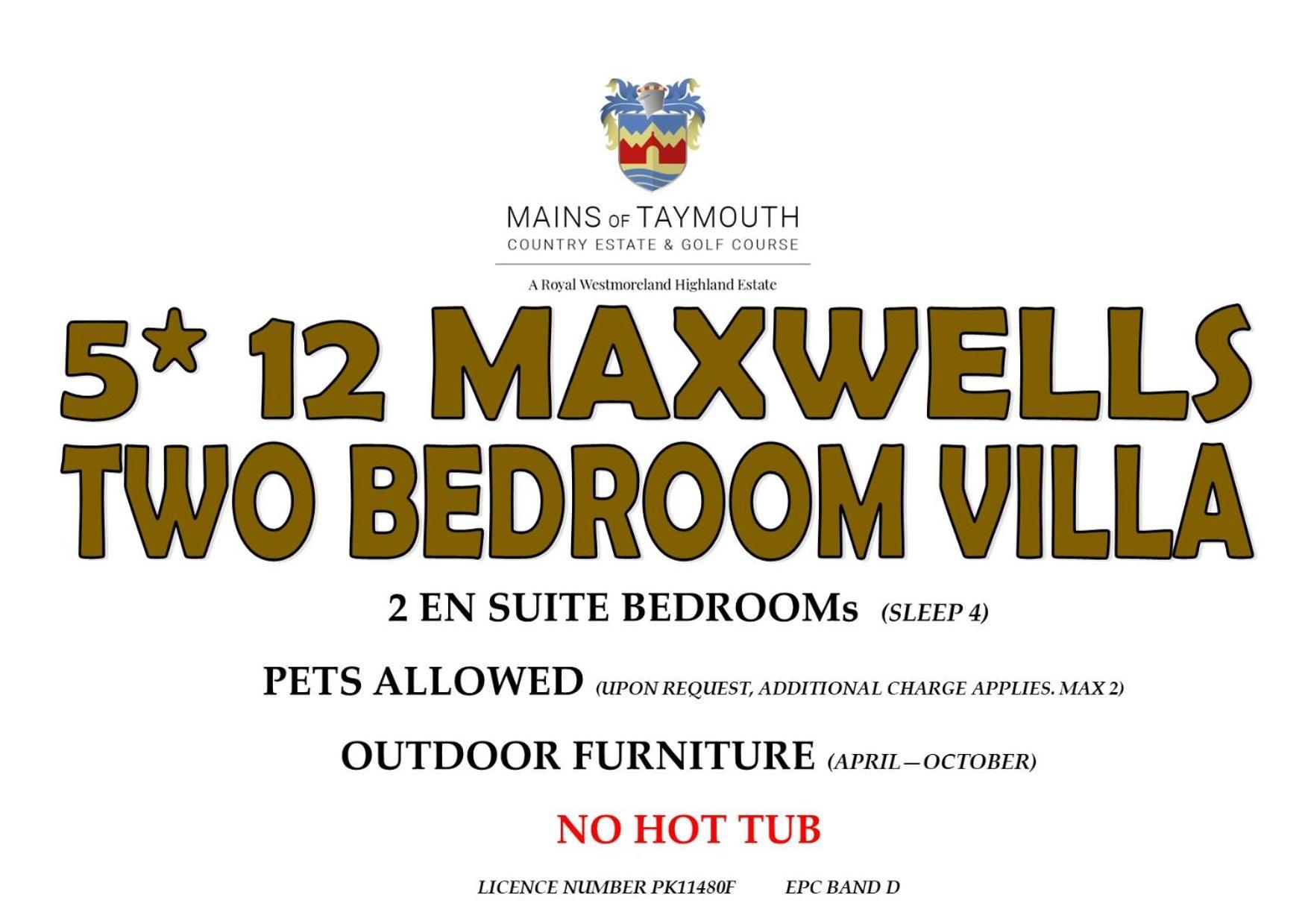 Mains Of Taymouth Country Estate 5* Maxwell Villas Kenmore  Exteriör bild